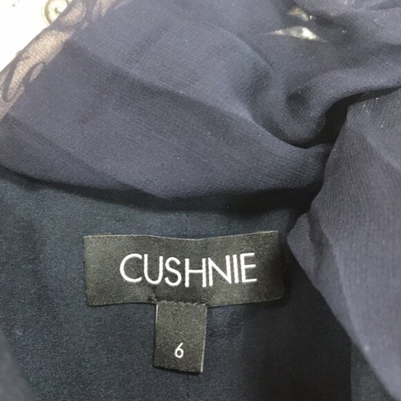 Cushnie Draped Chiffon OverlayOne-shoulder Dress - Picture 13 of 14